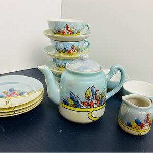 Vintage children porcelain tea set